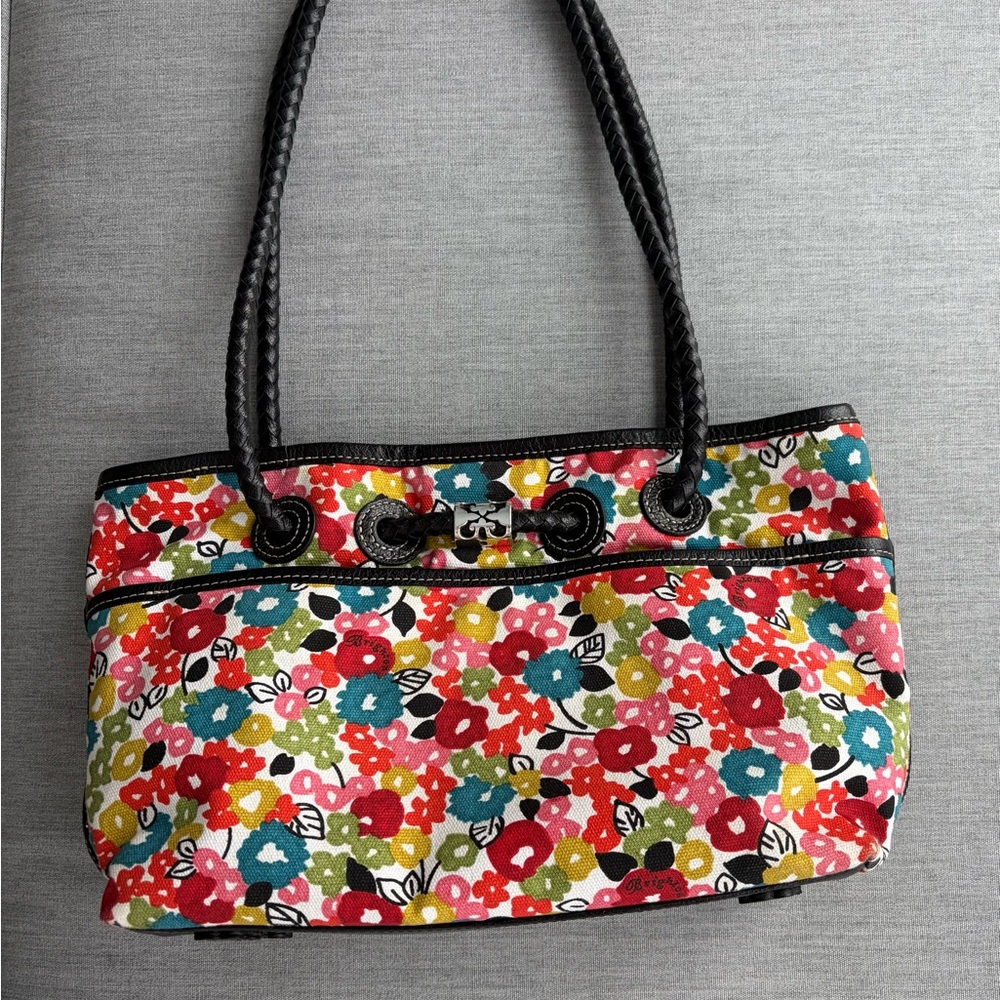 Brighton Multicolor Floral Tote with Black Accents
